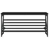 vidaXL Shoe Rack Black 90x30x45 cm Engineered Wood