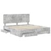 vidaXL Bed Frame Concrete Grey 180 x 200 cm Engineered Wood