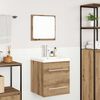 vidaXL Bathroom Furniture Set 2 pcs Black Oak Engineered Wood