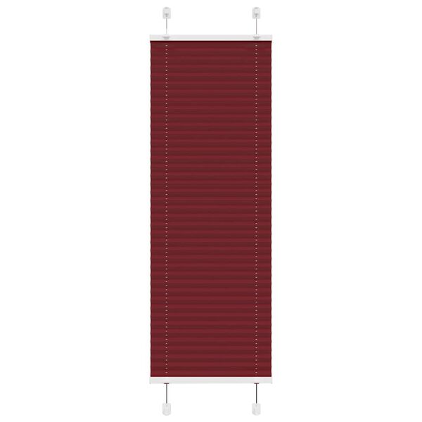 vidaXL Pleated Blind Bordeaux Red 40x150 cm Fabric Width 39.4 cm Polyester