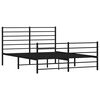 vidaXL Metal Bed Frame without Mattress with Footboard Black 120x190cm