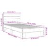 vidaXL Bed Frame without Mattress Sonoma Oak 90x190 cm Single
