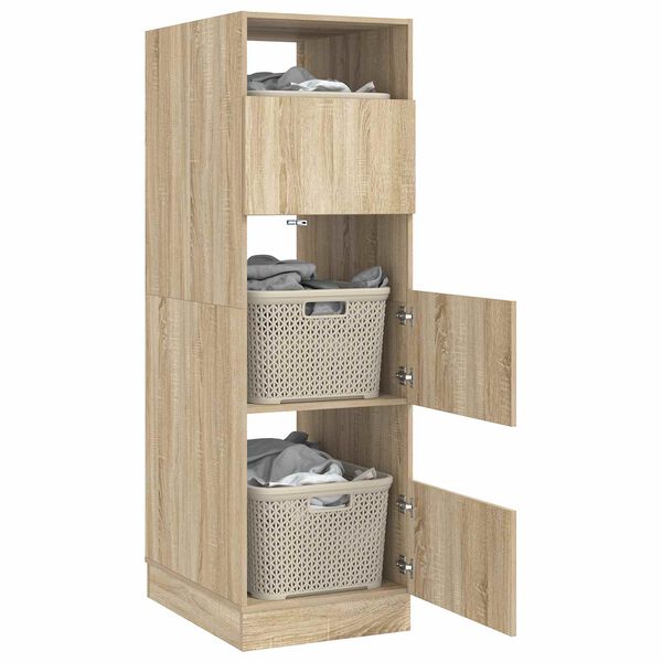 vidaXL Laundry Cabinet Sonoma 50 x 68 x 162 cm Engineered wood