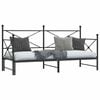 vidaXL Daybed with Trundle without Mattress Black 75x190 cm Steel
