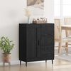 vidaXL Sideboard Black Oak 69.5 x 34 x 90 cm Engineered Wood and Iron