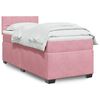 vidaXL Box Spring Bed with Mattress Pink 90x190 cm Velvet