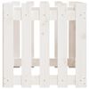 vidaXL Garden Raised Bed with Fence Design White 100x50x50 cm Solid Wood Pine