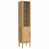 vidaXL Bathroom Furniture Set FLORO 4 pcs Wax Brown Solid Pine Wood