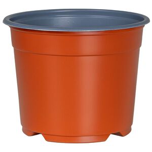 vidaXL Round Flower Pot 50 pcs Terracotta &Oslash; 10 x 8 cm Plastic
