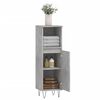 vidaXL Bathroom Cabinet Concrete Grey 30x30x100 cm Engineered Wood