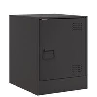 vidaXL Bedside Cabinet Black 34.5x39x44 cm Steel