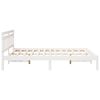 vidaXL Bed Frame White 140 x 200 cm Solid Pine Wood