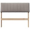 vidaXL Upholstered Headboard Taupe 75 cm Solid Pine Wood