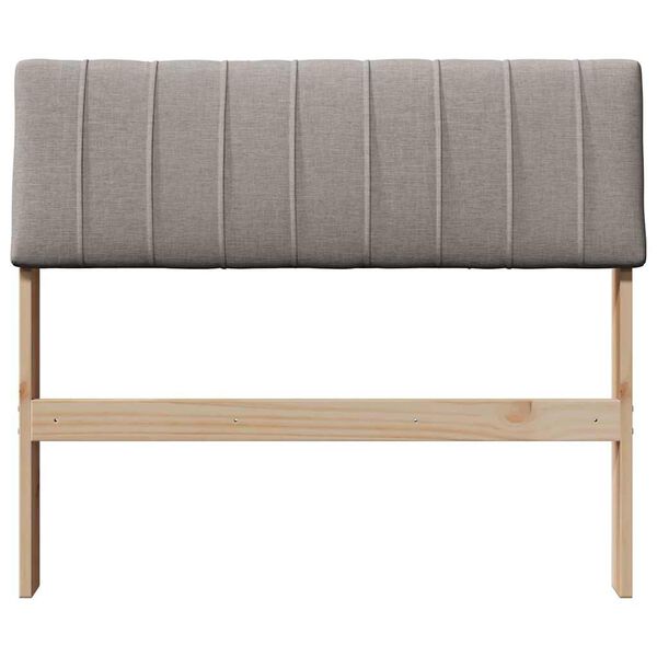 vidaXL Upholstered Headboard Taupe 75 cm Solid Pine Wood