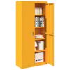vidaXL Storage Cabinet 2 pcs Mustard Yellow 90 x 40 x 200 cm Steel
