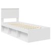 vidaXL Bed Frame with Headboard White 75 x 190 cm Solid Pine Wood