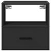 vidaXL Wall-mounted Bedside Cabinets 2 pcs Black 40x31x39.5 cm