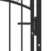 vidaXL Fence Gate Emmen with Spikes Steel 103x134.5 cm Black