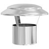 vidaXL Rain Cover Chimney Silver 25 x 25 x 20 cm Stainless Steel