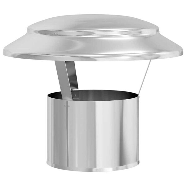vidaXL Rain Cover Chimney Silver 25 x 25 x 20 cm Stainless Steel