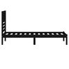 vidaXL Bed Frame without Mattress Black 75x190 cm Small Single Solid Wood Pine
