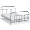 vidaXL Bed Frame without Mattress Grey Metal 120x200 cm