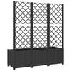 vidaXL Garden Planter with Trellis Black 120x40x136 cm PP