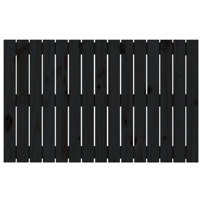 vidaXL Wall Headboard Black 95.5x3x60 cm Solid Wood Pine