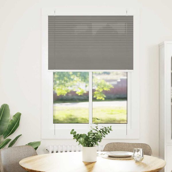 vidaXL Pleated Blind Anthracite 100x150 cm Fabric Width 99.4 cm Polyester