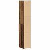 vidaXL Bookcase with Drawer Old Wood 30 x 42.4 x 185.2 cm