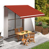vidaXL Awning Top Sunshade Canvas Orange and Brown 4x3 m