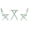 vidaXL Bistro Set 3 pcs Light mint Steel