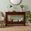 vidaXL Console Table Brown 115 x 32 x 75.5 cm Solid Mahogany Wood