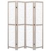 vidaXL 4-Panel Room Divider White 140x165 cm Solid Wood