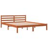 vidaXL Bed Frame without Mattress Wax Brown 200x200 cm Solid Wood Pine