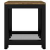 vidaXL Side Table Dark Brown and Black 40x40x45 cm MDF and Iron