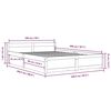 vidaXL Bed Frame without Mattress with Drawers White 160x200 cm