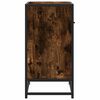 vidaXL Bedside Cabinet Smoked Oak 60x31x60 cm Engineered Wood and Metal