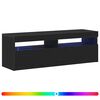 vidaXL TV Cabinet Black Oak 120 x 35 x 40 cm Engineered Wood