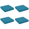 vidaXL 4-Piece Seat Cushions VUGHT 4 pcs 100% Polyester Light Blue