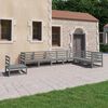 vidaXL 8 Piece Garden Lounge Set Grey Solid Pinewood