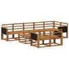 vidaXL Outdoor Sofa Set 9 pcs Natural Solid Acacia Wood