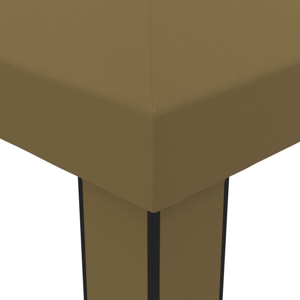 vidaXL Gazebo with Double Roof 3x6 m Taupe 180 g/m²