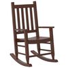 vidaXL Rocking Chairs for Children 2 pcs Brown Solid Wood Poplar
