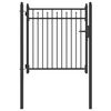 vidaXL Fence Gate HORST 100 x 100 cm Metal Black Lockable