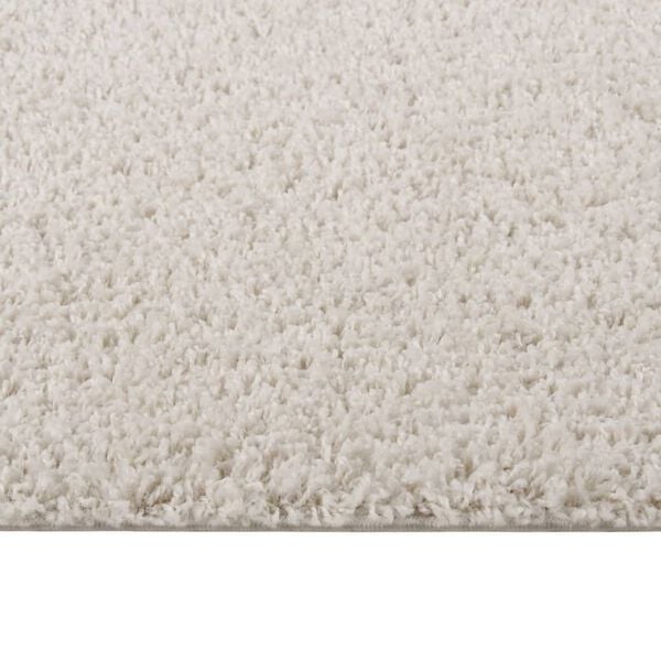 vidaXL Shaggy Rug High Pile Cream 80x150 cm