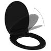 vidaXL Soft-close Toilet Seat with Quick-release Design Black