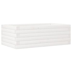 vidaXL Garden Planter White 70x40x23 cm Solid Wood Pine