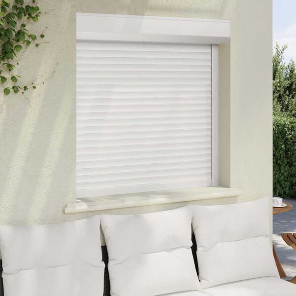 vidaXL Roller Shutter Aluminium 100x100 cm White