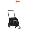 vidaXL Pet Bike Trailer Black Oxford Fabric and Iron